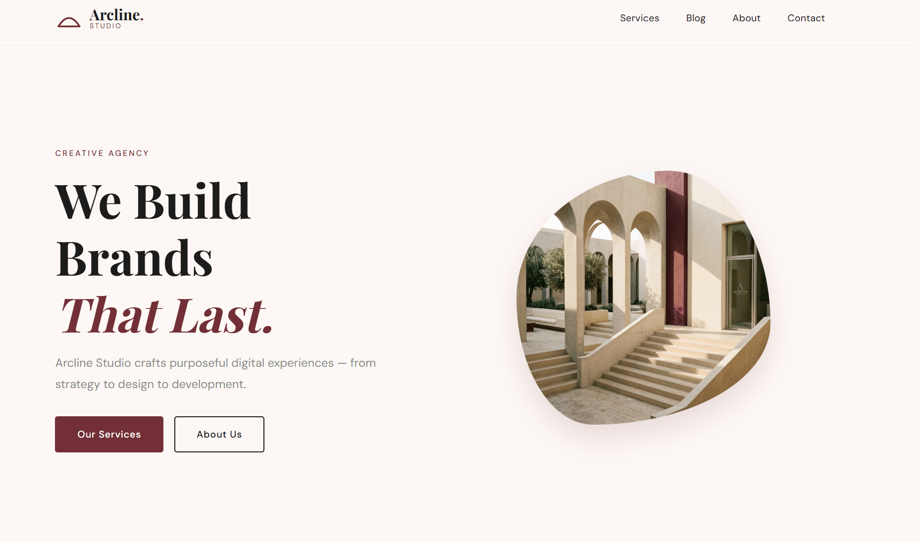 Arcline Studio — Custom WordPress Theme